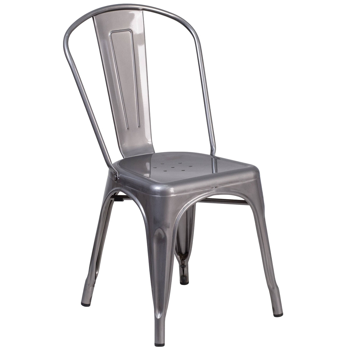 Grey Metal Stackable Indoor Chair O90609