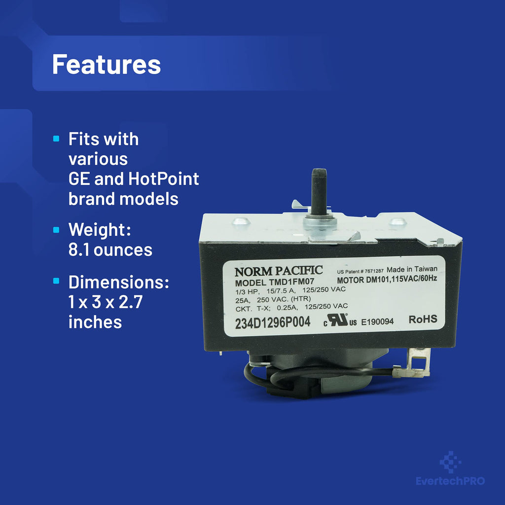Timer Replacement for GE Dryer U5323