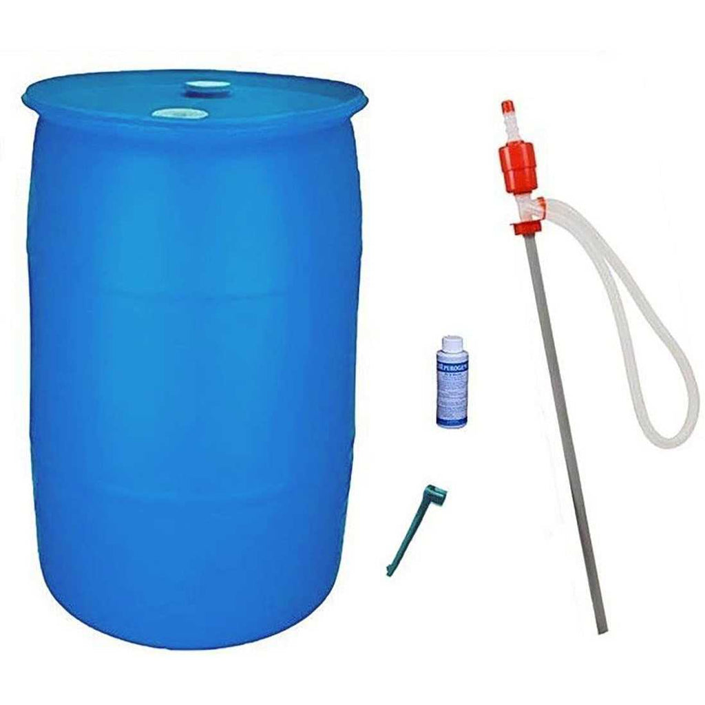 55 Gallon Emergency Water Barrel Storage Combo Pack V7856
