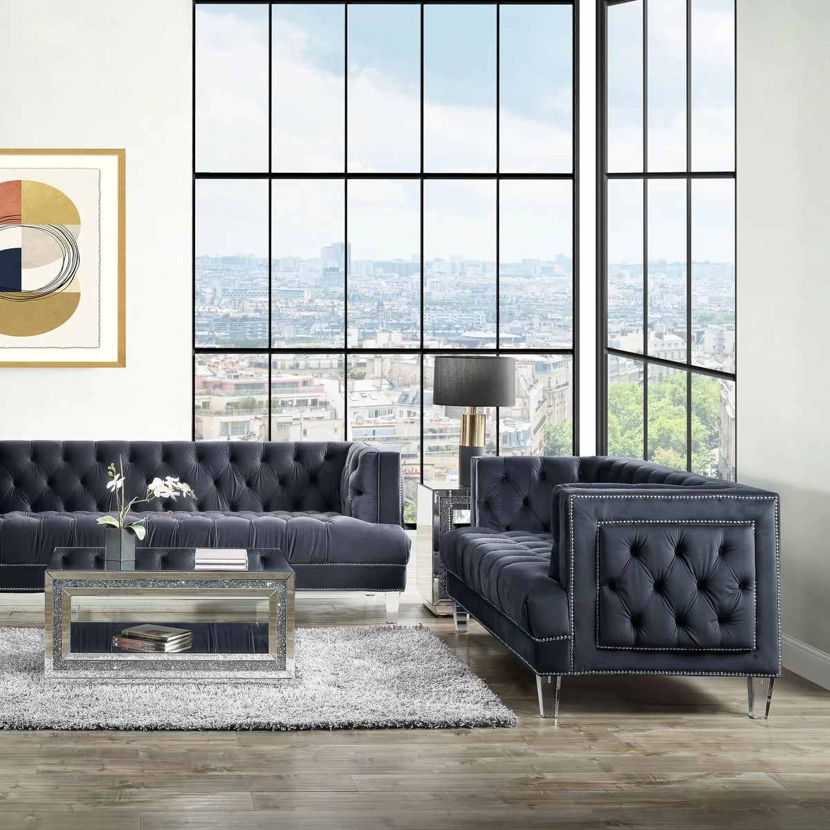 Charcoal Loveseat A2302