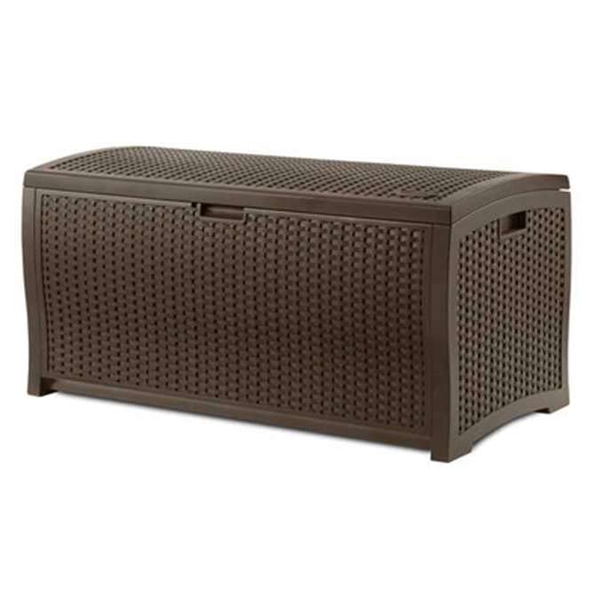 73 Gallon Mocha Brown Resin Deck Box H882490