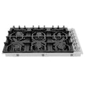 36 in. Dropin Cooktop with 6 Gas Burners and Black Porcelain Top D80242