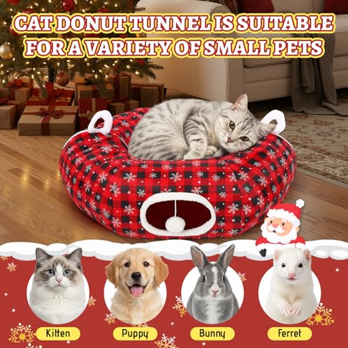 Cat Bed Tunnel with Hanging Ball B8647