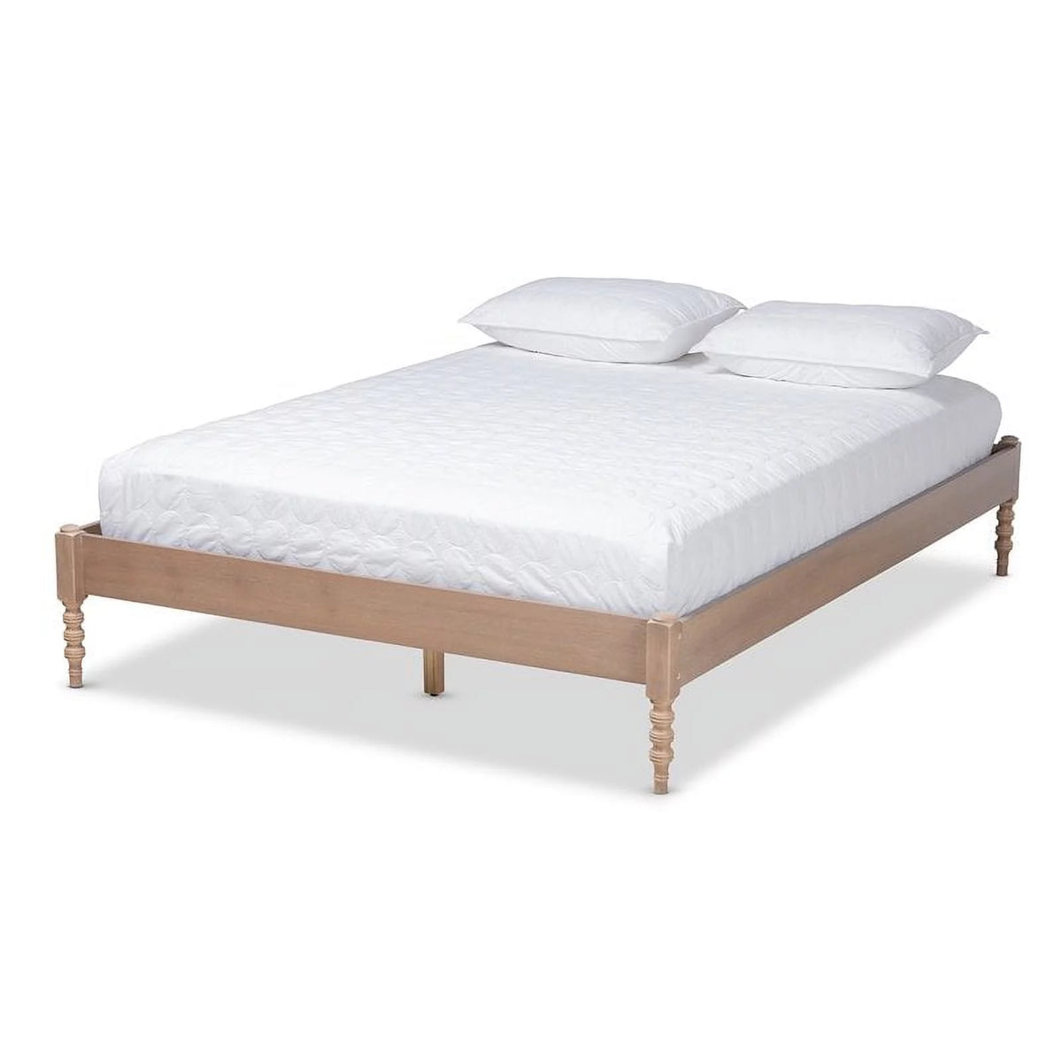 Mid-Century Wood Platform King Bed V3562