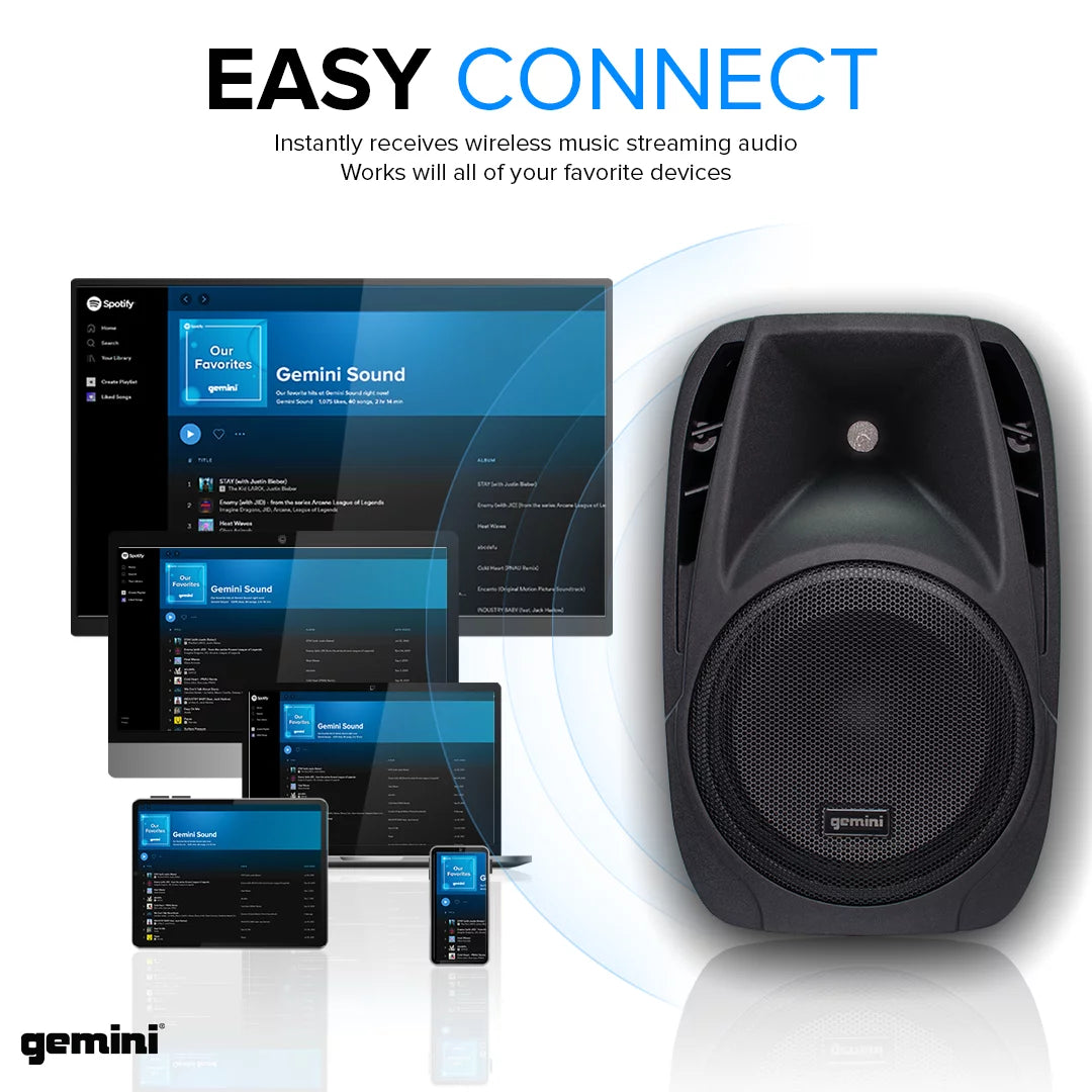 Bluetooth Portable PA System with Detachable Powered Mixer N689
