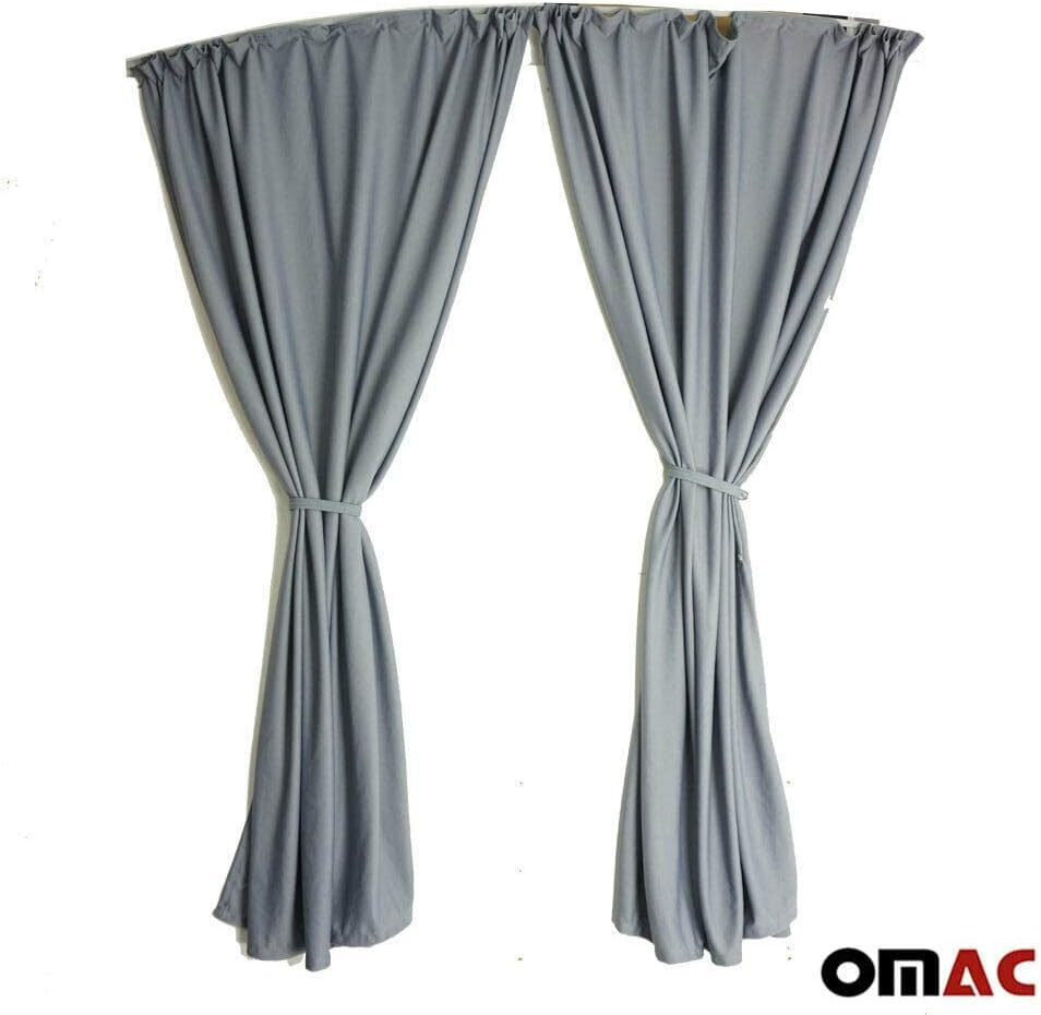 Grey Van Divider Curtains Sunshade Blinds Kit 2 pcs. Curtains 1pcs. Profiles Screws Z98645
