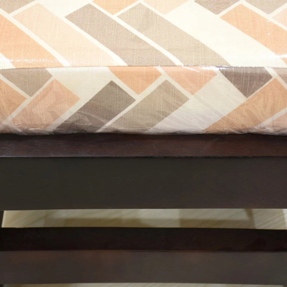 Handmade 100% Mango Wood Light Walnut Rectangular Indoor Stool D62497