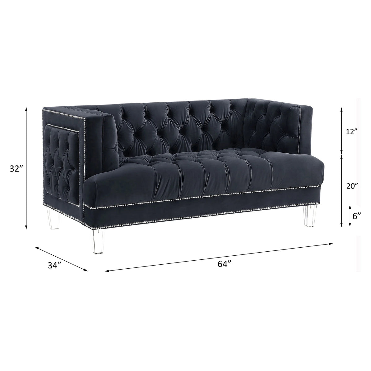 Charcoal Loveseat A2302