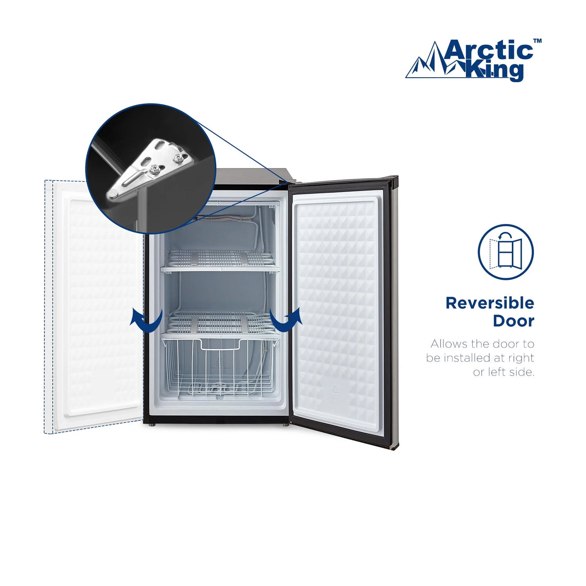 3.0 Cu ft Upright Freezer Stainless Steel O447588