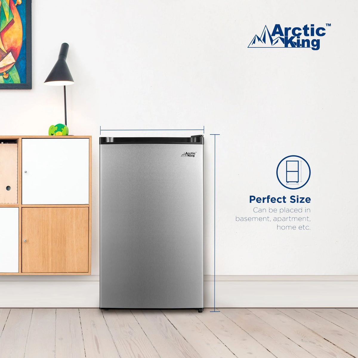 3.0 Cu ft Upright Freezer Stainless Steel O447588