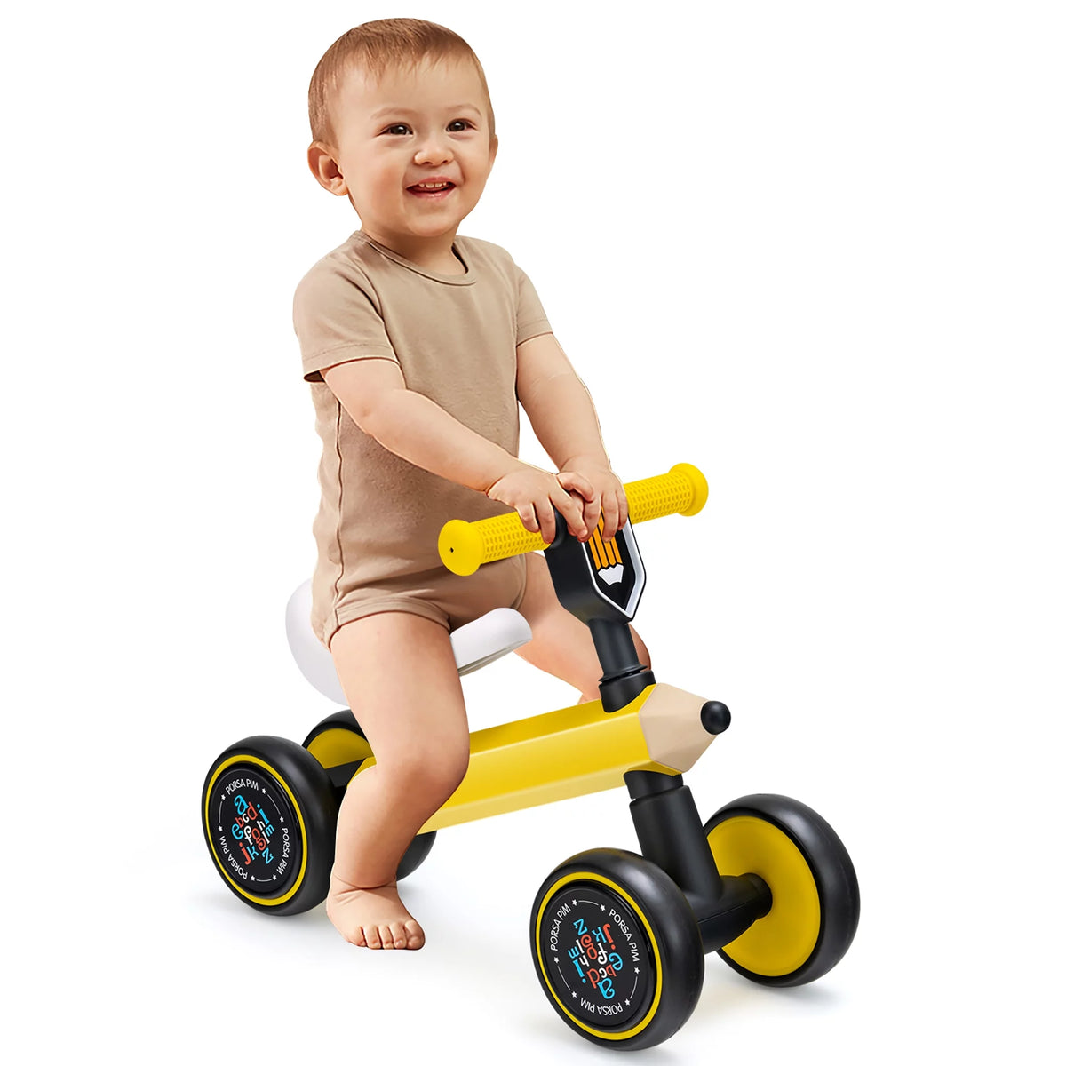 Baby Balance Bike No Pedal Yellow R546845
