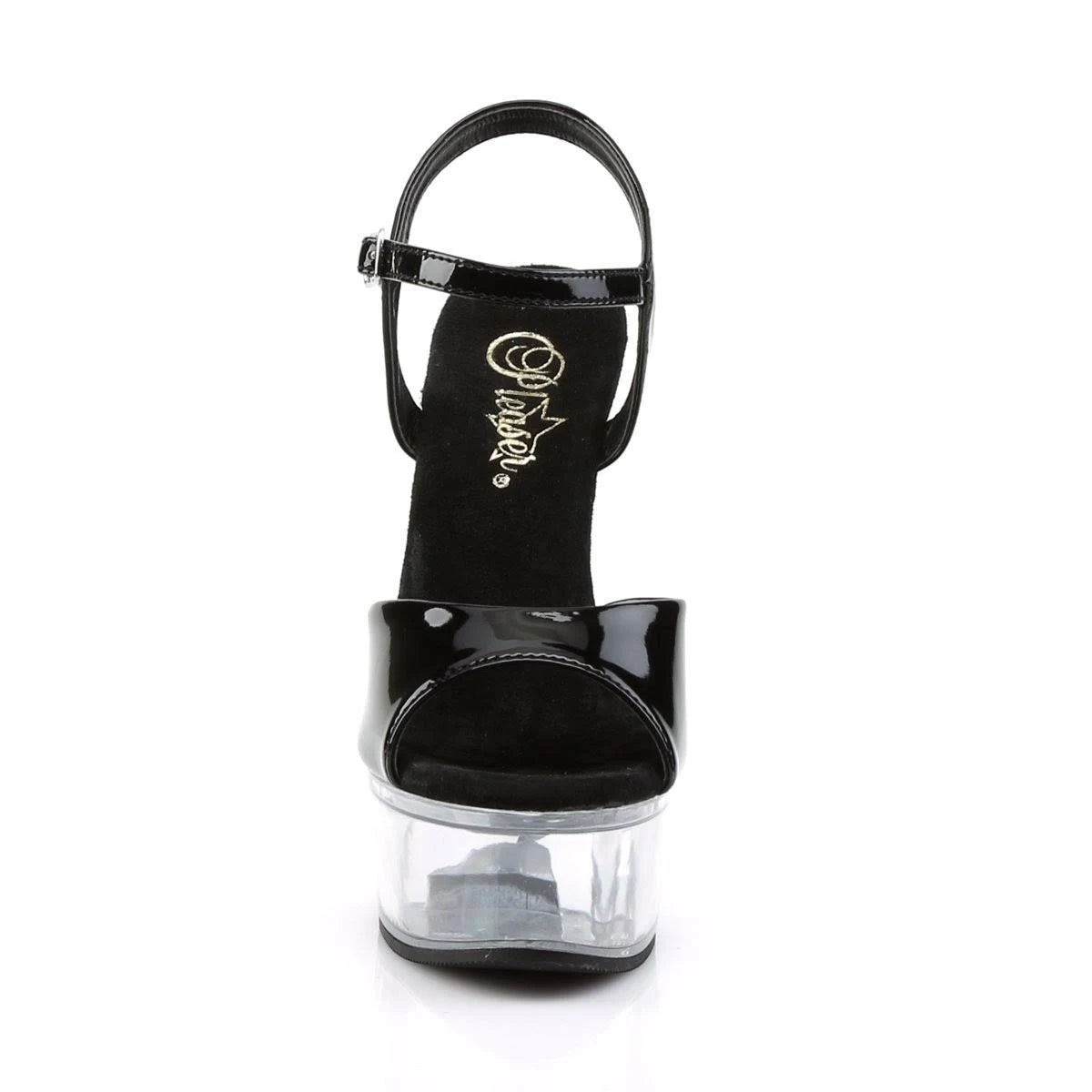 Black Faux Leather Captiva-609 Shoes B6749