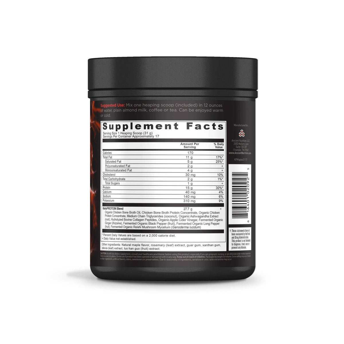 Keto Protein Maple Caffeine Free Y464