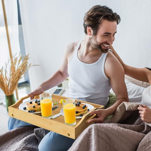 Bamboo Serving Tray with Folding Legs A615