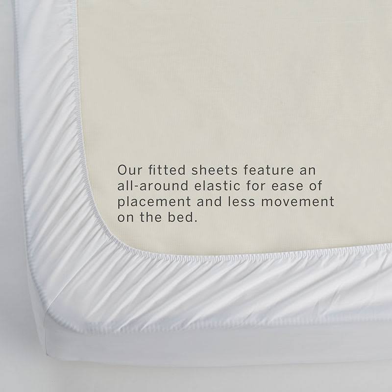 Organic Ivory 300-Thread Count Full Fitted Sheet D982