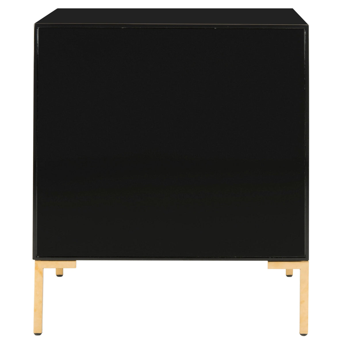 Black/Brass 3-Drawer Side Table L8478