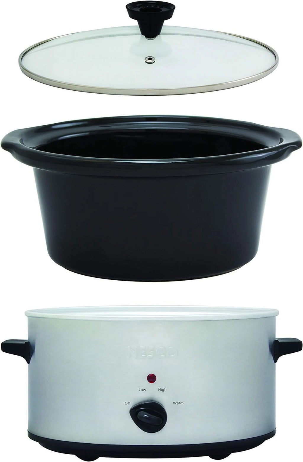 6 Quart Silver Slow Cooker U3804