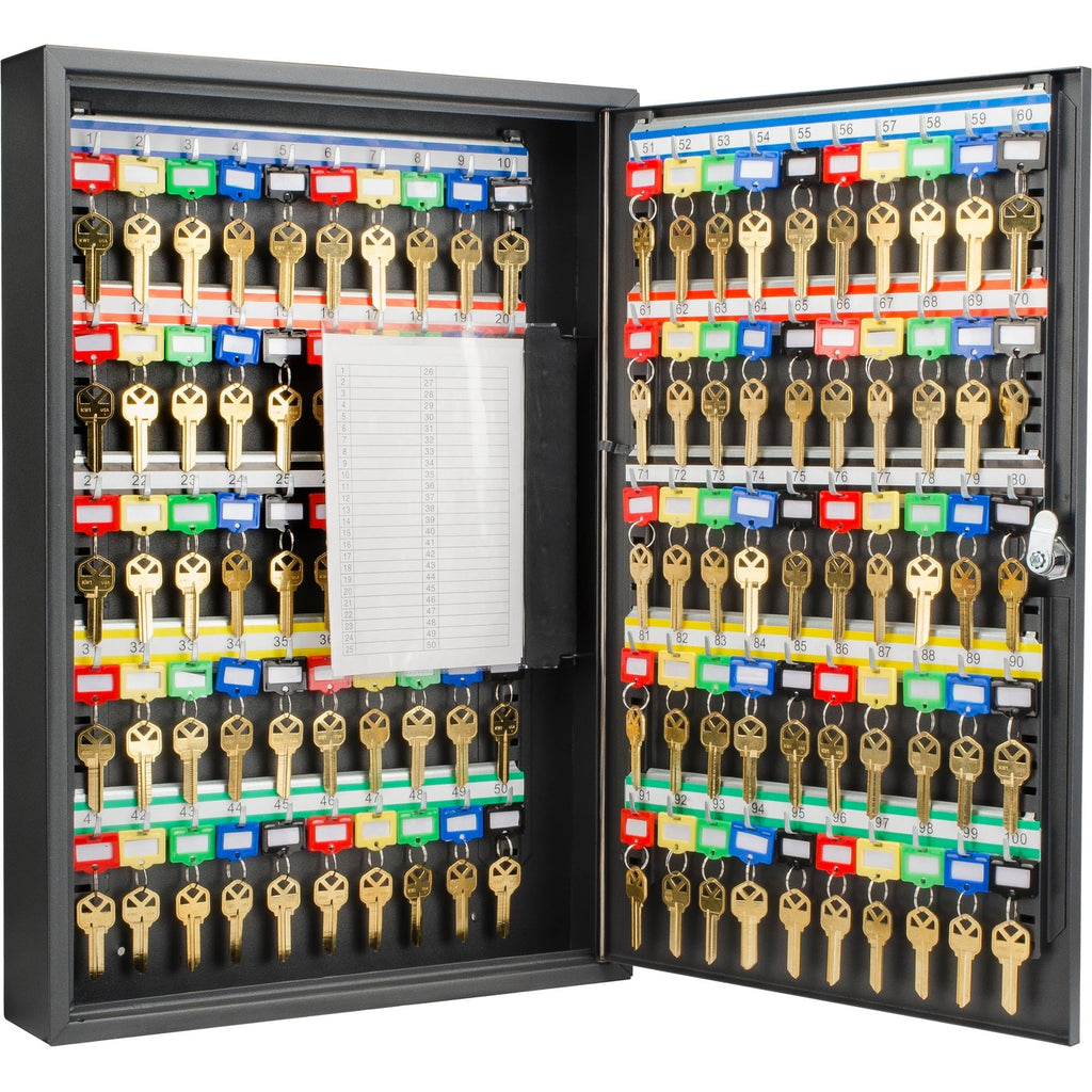100 Position Key Cabinet with Key Lock, Black H575