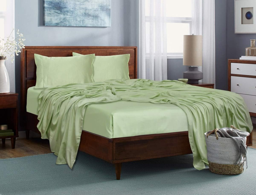 Split King Charcoal Gray 5PC Tencel Lyocell Bed Sheets Set Q808047