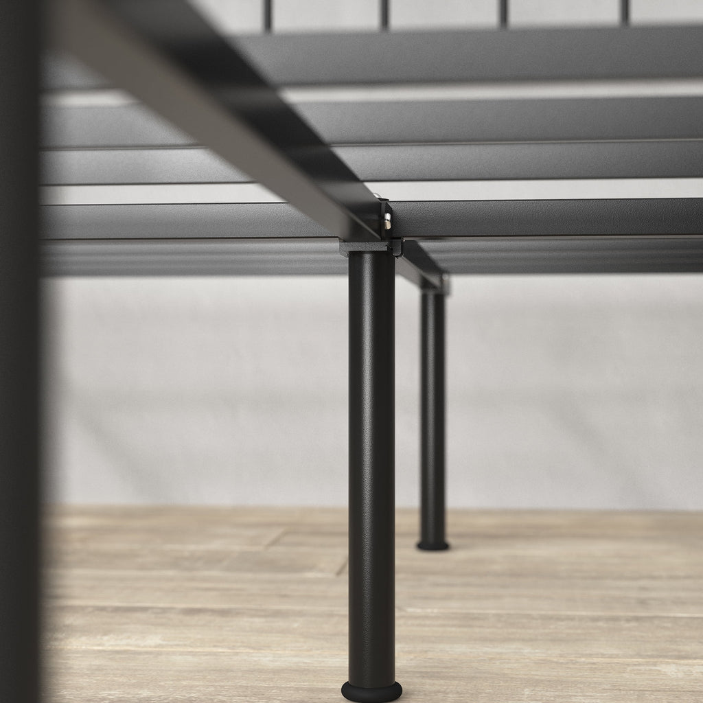White Queen Metal Platform Bed Frame E795