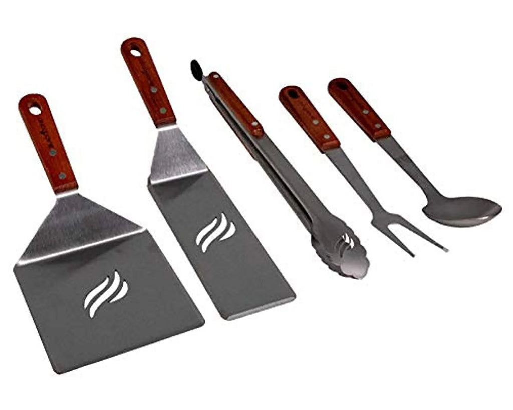 5-Piece Outdoor Cooking Griddle Tool Kit with Plastic Handle K692