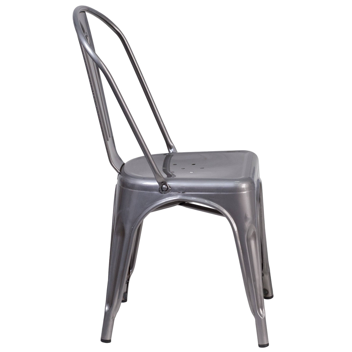 Grey Metal Stackable Indoor Chair O90609