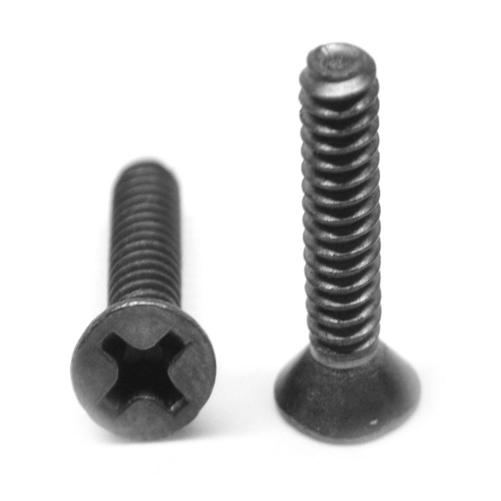 #10-32 x 3/8 Fine Thread Machine Screw Black Zinc Plated C6049