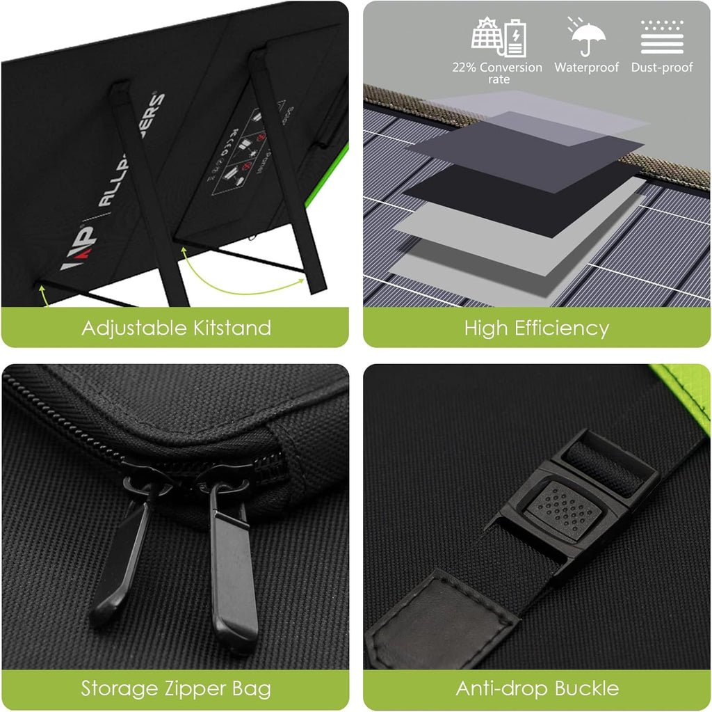 140W Portable Foldable Solar Panel Charger E62193