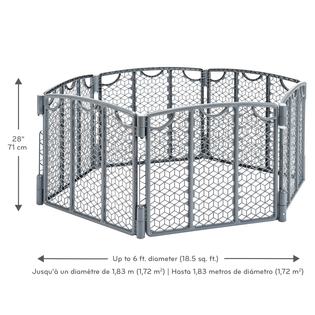 6-Panel Cool Gray Plastic Play Gate M980
