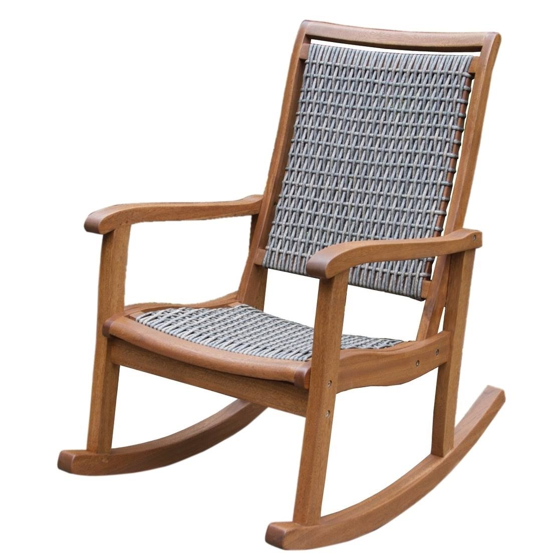 Brown Wicker Rocking Chair E29803