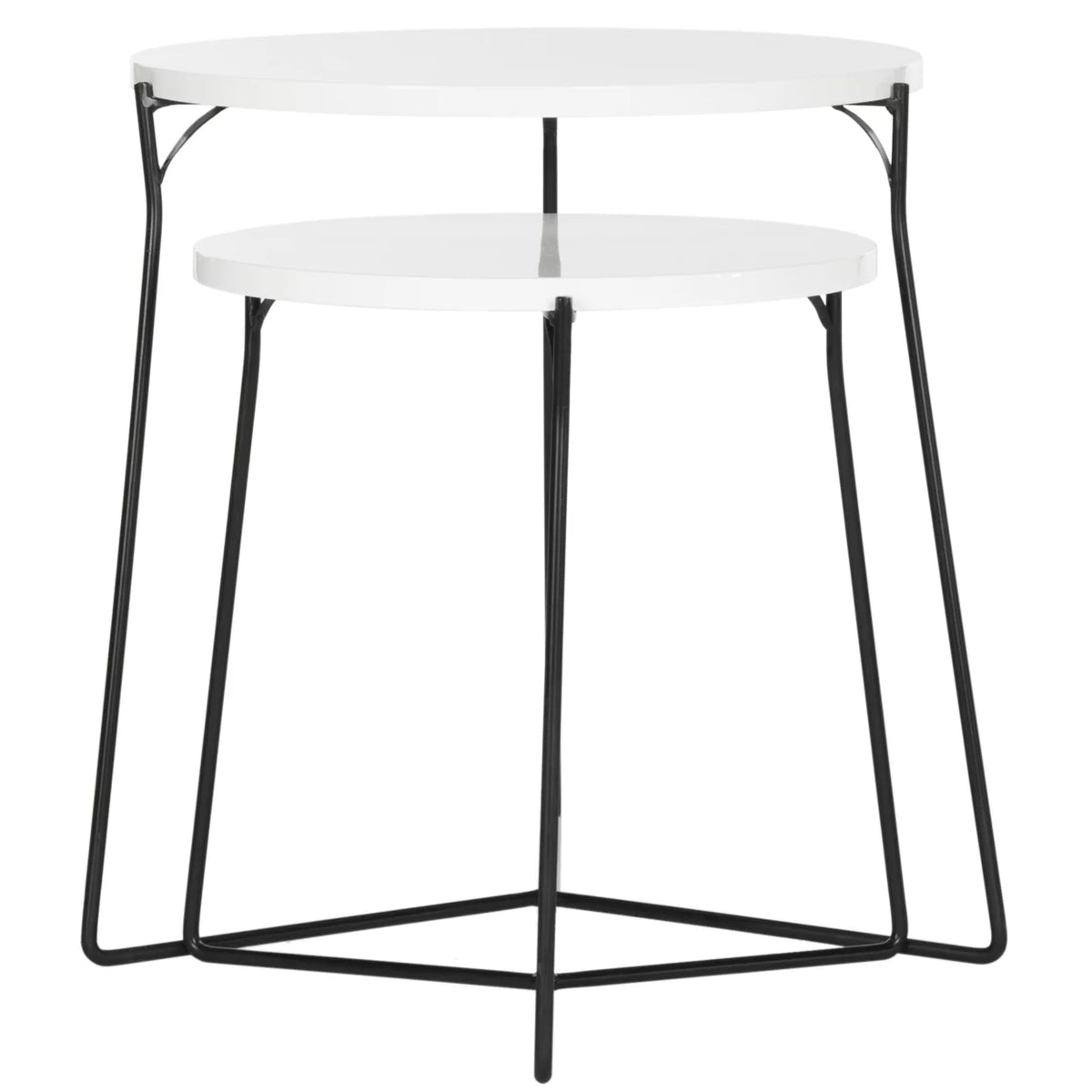 White Lacquer Stacking End Table L352722