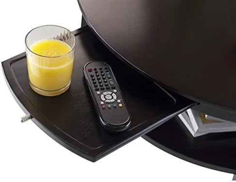 Round Coffee Table with Pull Out Tray P6184