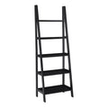 Black 5-Shelf Ladder Bookcase L602189