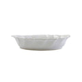 Stone White Ruffle Handled Oval Baker M453