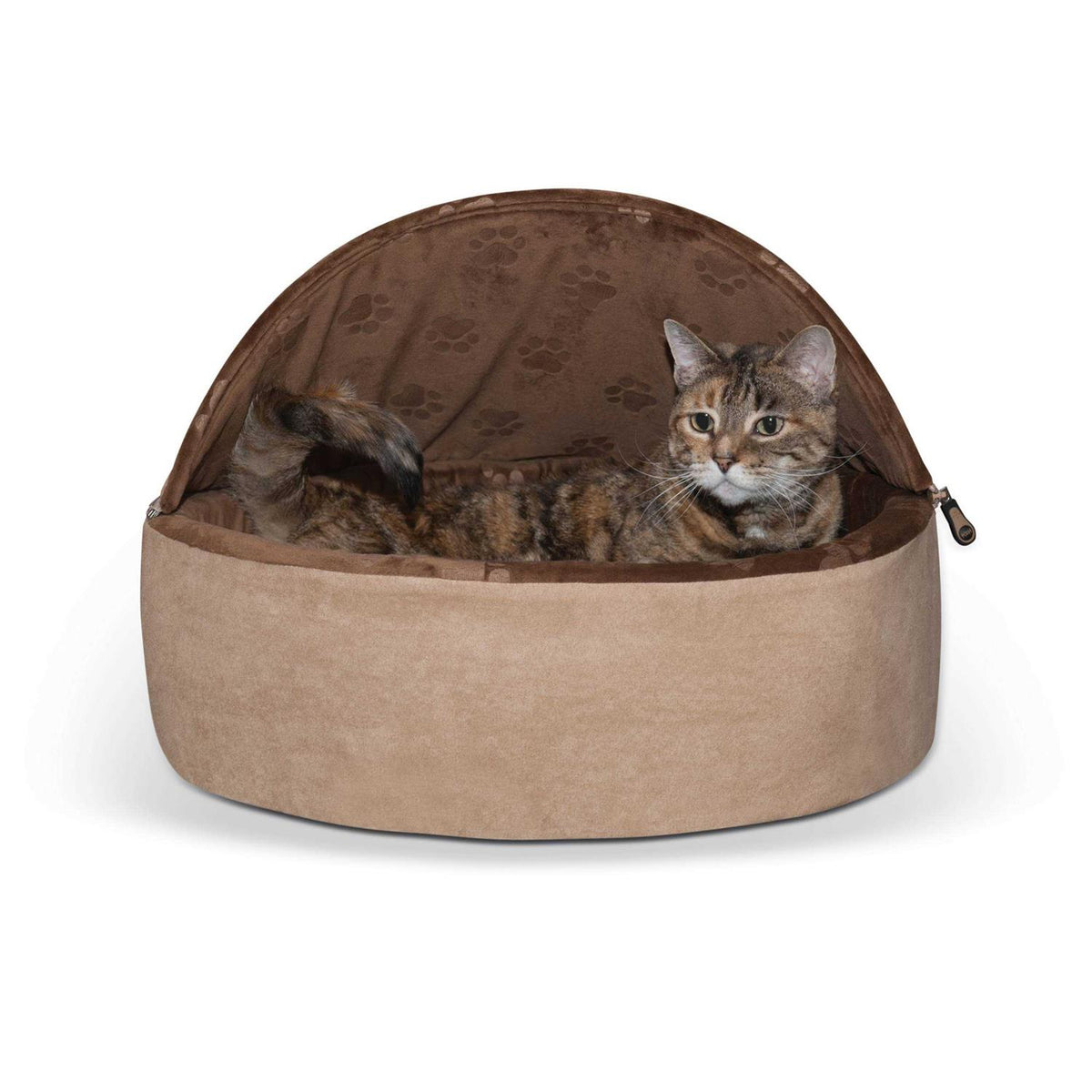 Self-Warming Hooded Kitty Bed U52298