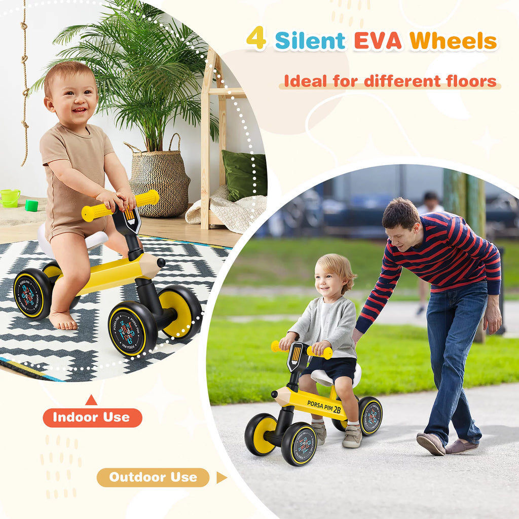 Baby Balance Bike No Pedal Yellow R546845