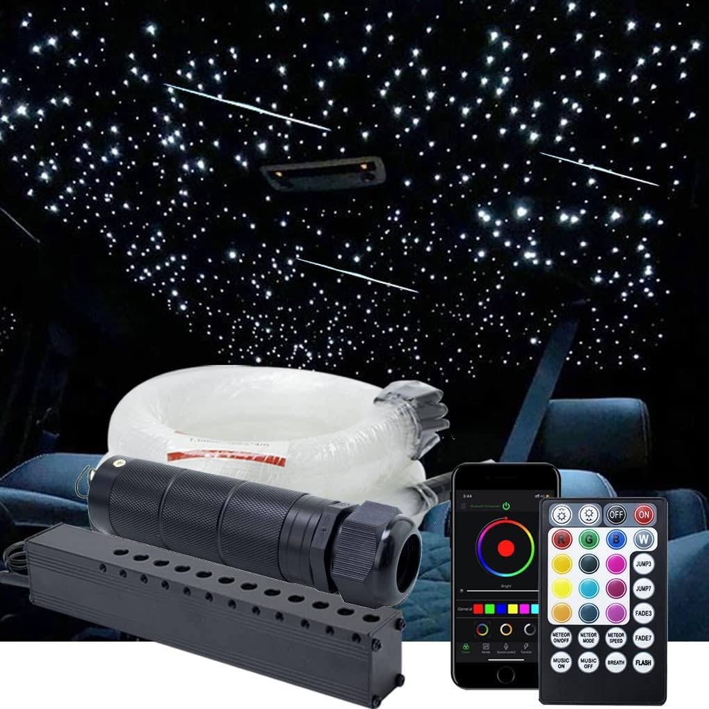 Bluetooth RGBW LED Fiber Optic Star Ceiling Light Kit M452