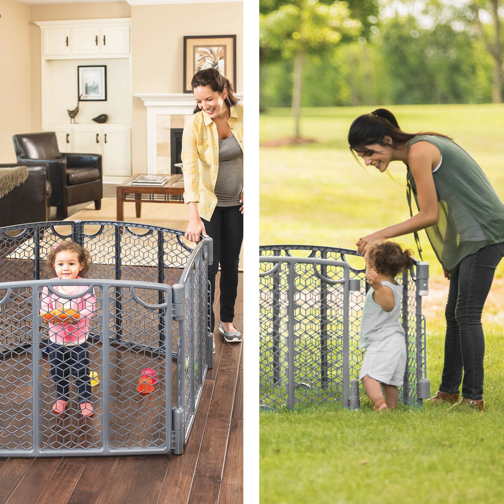 6-Panel Cool Gray Plastic Play Gate M980
