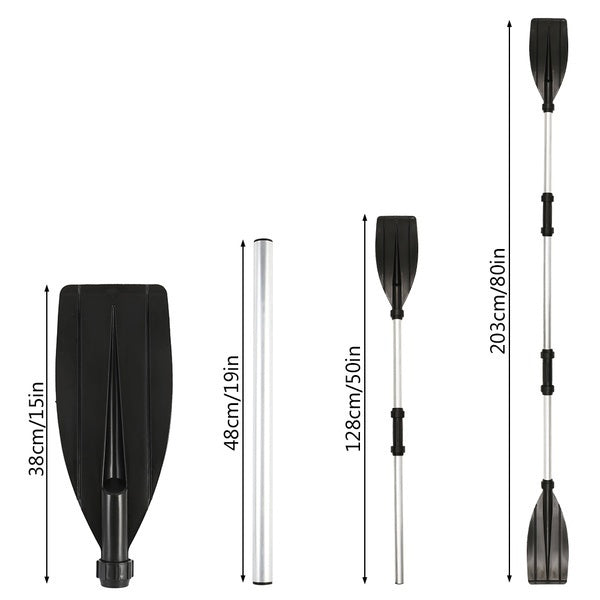 1 Pair Telescoping Aluminum Alloy Boat Kayak Paddles R361497