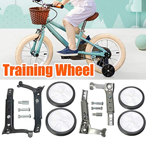 1 Pair Steel Bicycle Training Wheels for 16 18 20 22 24 Inch Bikes X19128