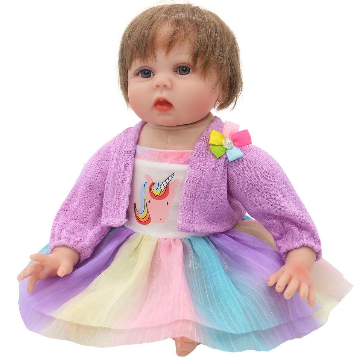 Rainbow Fluffy Skirt Doll Clothing A13008