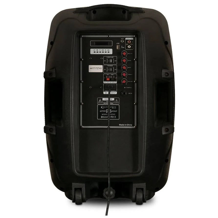 Rechargeable Wireless Loudspeaker Package with Tripod, Microphone, and Cable O905