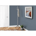 Solid Wood 6 Hook Freestanding Coat Rack in Gray B9772