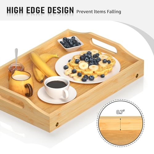 Bamboo Serving Tray with Folding Legs A615