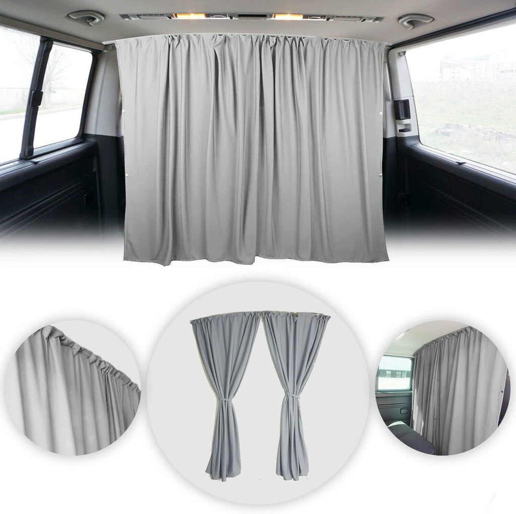 Grey Van Divider Curtains Sunshade Blinds Kit 2 pcs. Curtains 1pcs. Profiles Screws Z98645