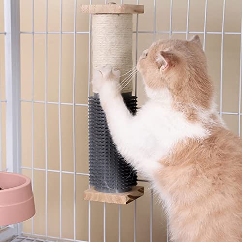 2-Pack Cage Mounted Cat Scratching Post with Self Groomer and Massager K770204