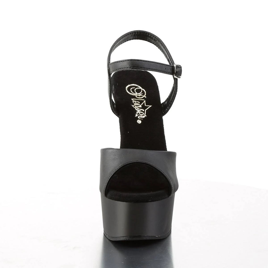 Black Faux Leather Captiva-609 Shoes B6749