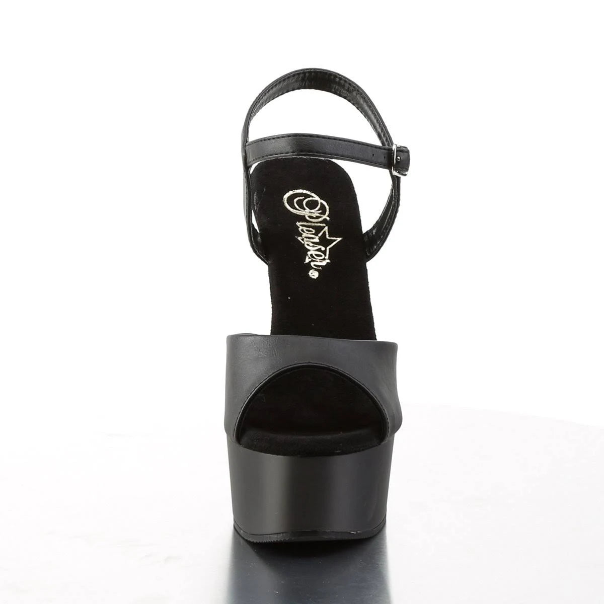 Black Faux Leather Captiva-609 Shoes B6749