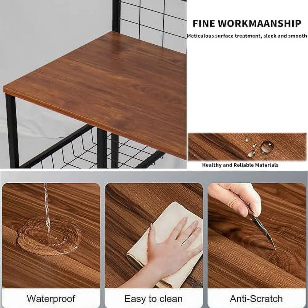 40 inch Computer Desk with 2-Tier Shelves S9682