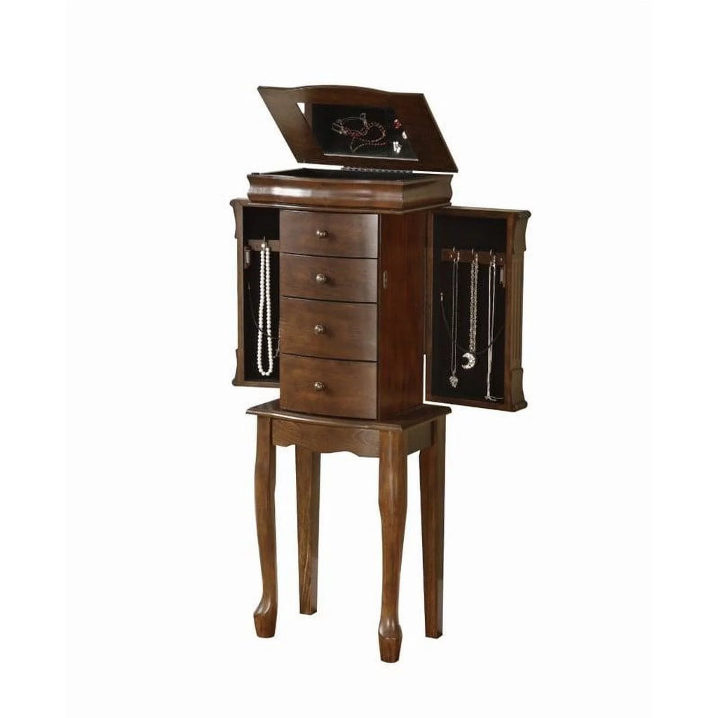 Walnut Jewelry Armoire W9946